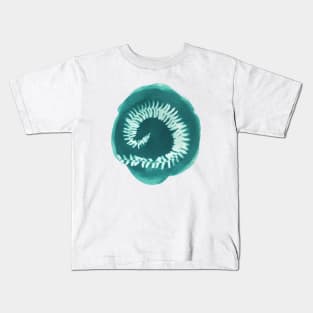 Fern spiral (turquoise) Kids T-Shirt